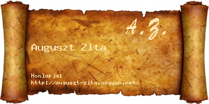 Auguszt Zita névjegykártya