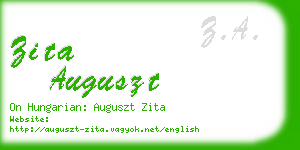 zita auguszt business card